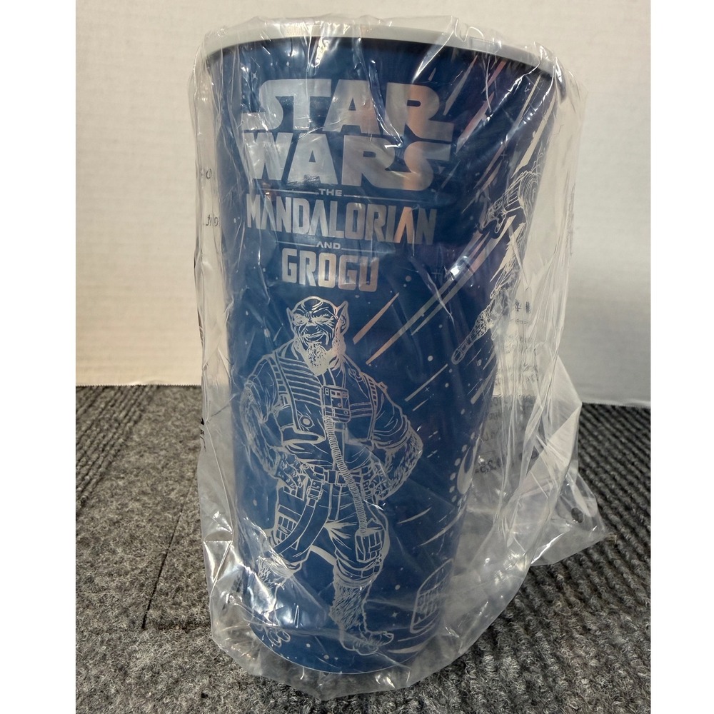 Star Wars Limited The Mandalorian & Grogu Burger King Cup Blue Plastic - Sealed